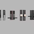 Modern Smart Door Handle Designs With Fingerprint Keypad And Different Metal Finishes For Homes