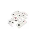 White Computer Game Controllers With Cross Buttons Analog Sticks And Red Buttons 3d model