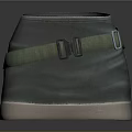Gray Storage Container with Green Strap Metal Buckle and Beige Base for Home Daily Use