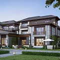 Modern Townhouse Exterior Design With Stone Walls Wooden Accents Balconies And Garden Courtyard