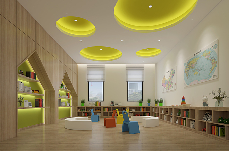 Modern Kindergarten Classroom 3d model