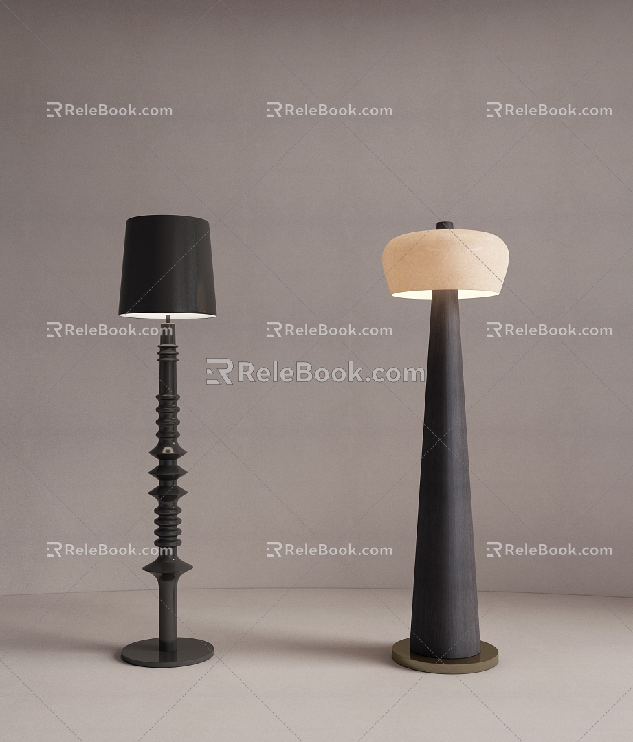 Modern Metal Floor Lamp 3d model