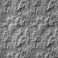 Gray Textured Background Wall With Various Stone Patterns And Panel Designs 3d model