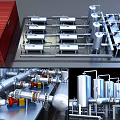 Industrial Equipment Setup With Piping Networks Storage Tanks And Control Valves