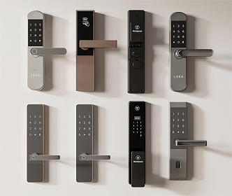 Modern Door Handle Smart Door Lock 3d model