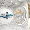 Rolex Watch Store Interior With Modern Design Glass Windows And Gear Decorations 3d model