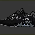 Nike Air Max Sneakers Black Gray White Synthetic Upper Air Cushion Sole Logo Detail Design