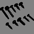 Black Self Tapping Screws In Various Sizes For Industrial Applications