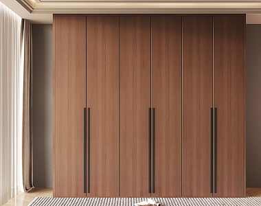 Modern wardrobe top wardrobe non-corner swing door wardrobe 3d model