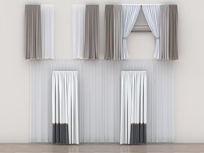 Curtain Electric Curtain Cloth Blinds Venetian Blinds Roller Blinds Organ Blinds Roman Blinds Soft Gauze Blinds Dream Blinds 3d model