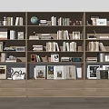 Bookcase Bookshelf Ornaments Book Decorative Cabinet 3d model