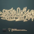 Modern Graffiti Style Neon Lamp Decorative Lighting Combination for Home Interior