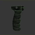 Black Tactical Weapon Grip With Spiral Textured Surface And Modern Design For Enhanced Handling