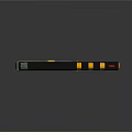 Modern Green and Black Toy Gun with Yellow Dots Red Button and Sleek Design