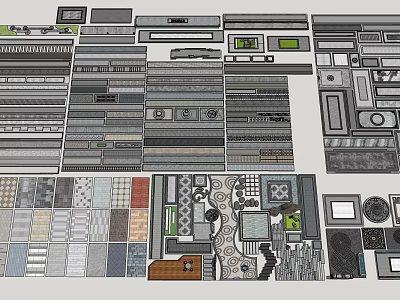 Paving sketch Featured Paving Courtyard Paving 3d model