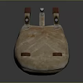 Vintage Canvas Backpack With Leather Straps And Metal Buckles For Daily Use