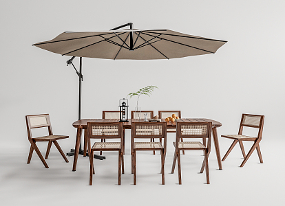 Modern Outdoor Table and Chair Outdoor Dining Table and Chair 3d model