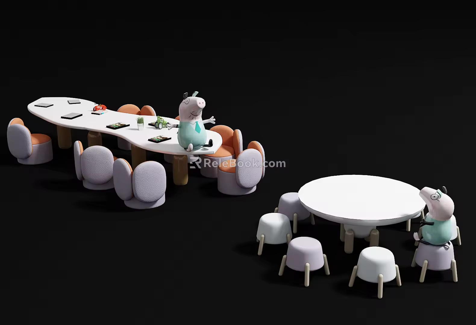 Modern Children's Tables and Chairs 3d model