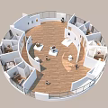 Spacious Hotel Guest Room With Wooden Floor And Artwork
