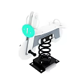 White Green Motorcycle Spring Rider Playground Equipment With Number 1 And Spring Base For Kids