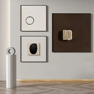 Simple geometric decorative painting 3d model