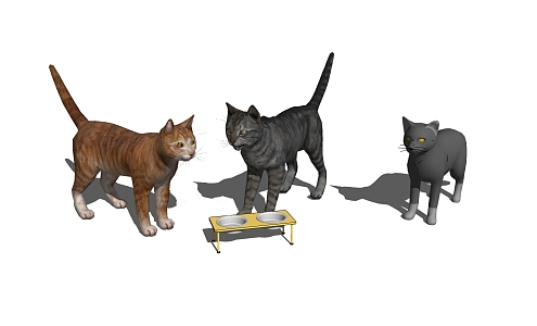 Modern Cat Pet Cat House Cat Climbing Rack Cat Food 3d model