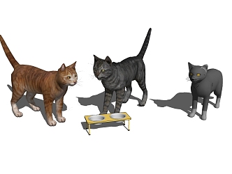 Modern Cat Pet Cat House Cat Climbing Rack Cat Food 3d model