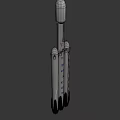 Military Weapon Rocket System Featuring Three Boosters And Engine Cluster In Space 3d model