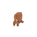 Adorable Brown Rabbit Stuffed Doll with Big Ears and Gray Soft Paws