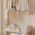 Stylish Clothing Rack with Hanging Clothes Storage Boxes and Baskets for Bedroom Organizer
