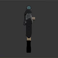 Tactical Assault Rifle Black And Tan Color With Scope Magazine And Ergonomic Grip Design