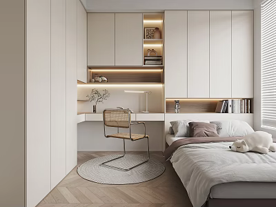 Modern Tatami Bedroom 3d model