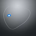 Fashion Silver Chain Necklace With Blue Pendant Stylish Women's Accessory