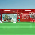 Hawaiian style Chinese style Japanese style pipeline photo clock product display pop-up shop 3d model