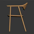 Simple Modern Wooden Leisure Chair with Armrests and Light Wood Finish