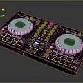 Professional DJ Controller With Dual Turntables Control Buttons And Adjustment Knobs Design