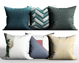 Modern pillow combination 3d model