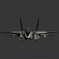 Sleek Fighter Jet Model With Silver Black Red Design And Aerodynamic Wings 3d model