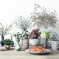 Modern vase vase combination 3d model