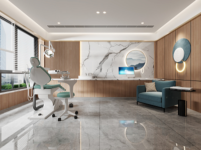 Modern consulting room aisle consulting room 3d model