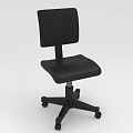 Modern Black Office Chair With Swivel Wheels Adjustable Height And Ergonomic Design
