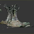 Artistic Wooden Stone Sculpture With Natural Texture And Abstract Design Elements