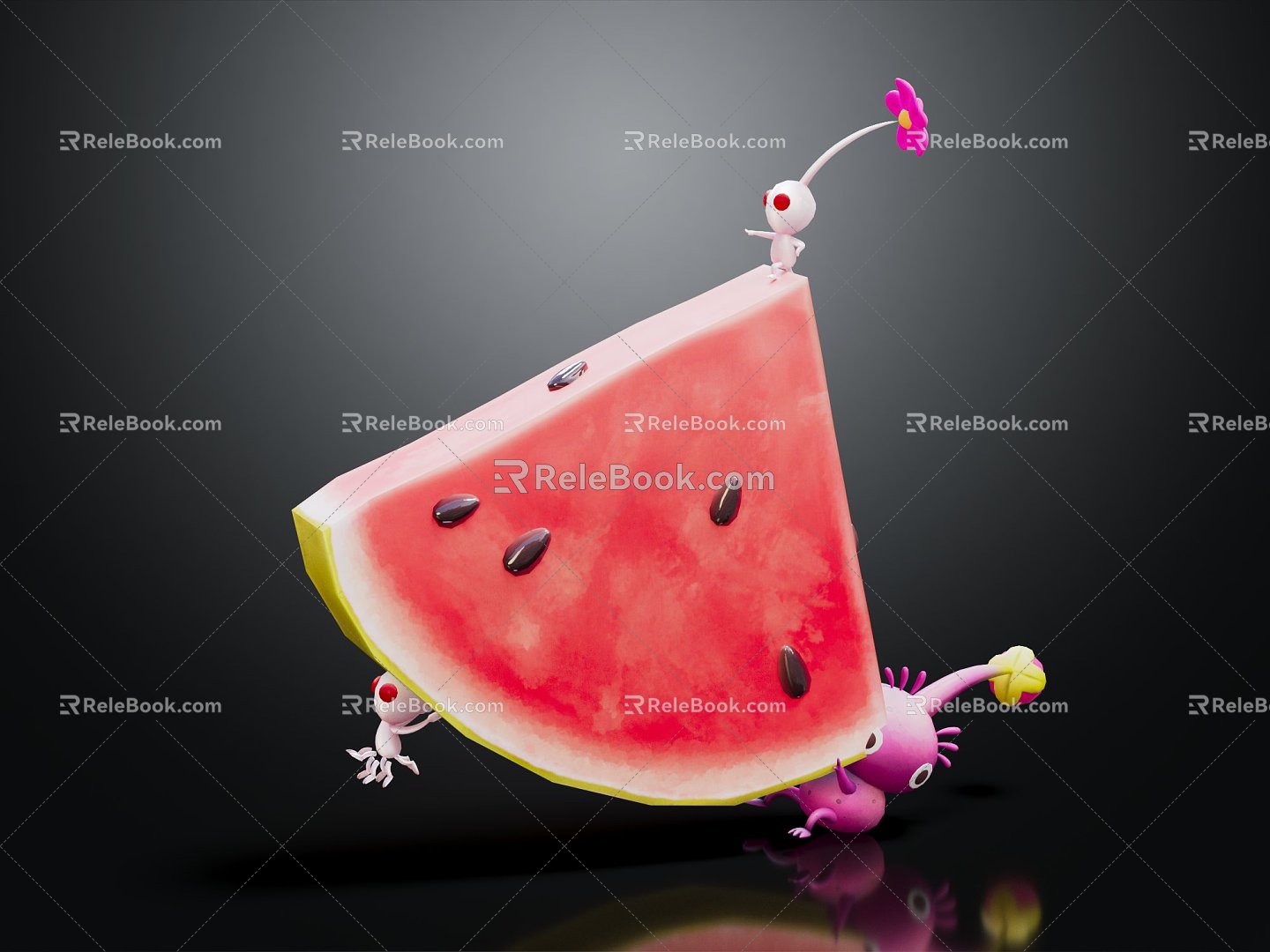 Modern Watermelon Elf Fairy Cartoon Watermelon 3d model