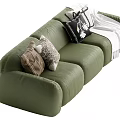 Middle-style multiplayer sofa 3d model