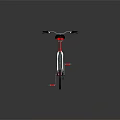 Red Bicycle With Black Seat Red And Silver Frame Large Wheels Casual Style Reflective Surface