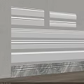 Various Styles Of White Decorative Lines For Interior Wall Decoration With Marble Base