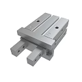 Structural Metal Mechanical Component With Sliding Rail And Precision Holes 3d model
