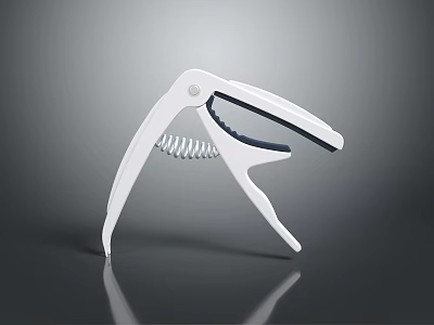 Durable White Hardware Clamp Tool with Spring Mechanism for Manual Use 3d model