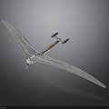 Advanced Solar Powered Unmanned Aerospace Vehicle With Long Wing Design For Space Exploration