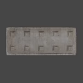 Three Stacked Concrete Blocks With Gray Rough Surface For Construction Use